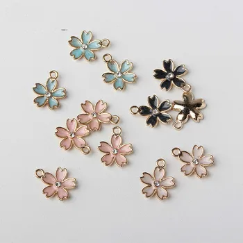 Diy Korean jewelry accessories dripping alloy pendant bracelet pendant diamond cherry blossom flower pendant material
Diy Korean jewelry accessories dripping alloy pendant bracelet pendant diamond cherry blossom flower pendant material