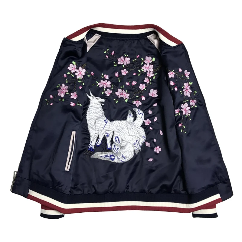 new Double side luxury Nine-tailed fox embroidery Ms jacket spring and fal men and wo couples baseball jackets Wear on both side
new Double side luxury Nine-tailed fox embroidery Ms jacket spring and fal men and wo couples baseball jackets Wear on both side