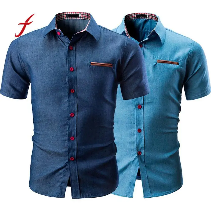 Feitong New Arrival men clothes 2018 Shirt Fashion Solid Color Male Casual Short Sleeve men Shirt Shop Owner Recommended Shirt
Feitong New Arrival men clothes 2018 Shirt Fashion Solid Color Male Casual Short Sleeve men Shirt Shop Owner Recommended Shirt