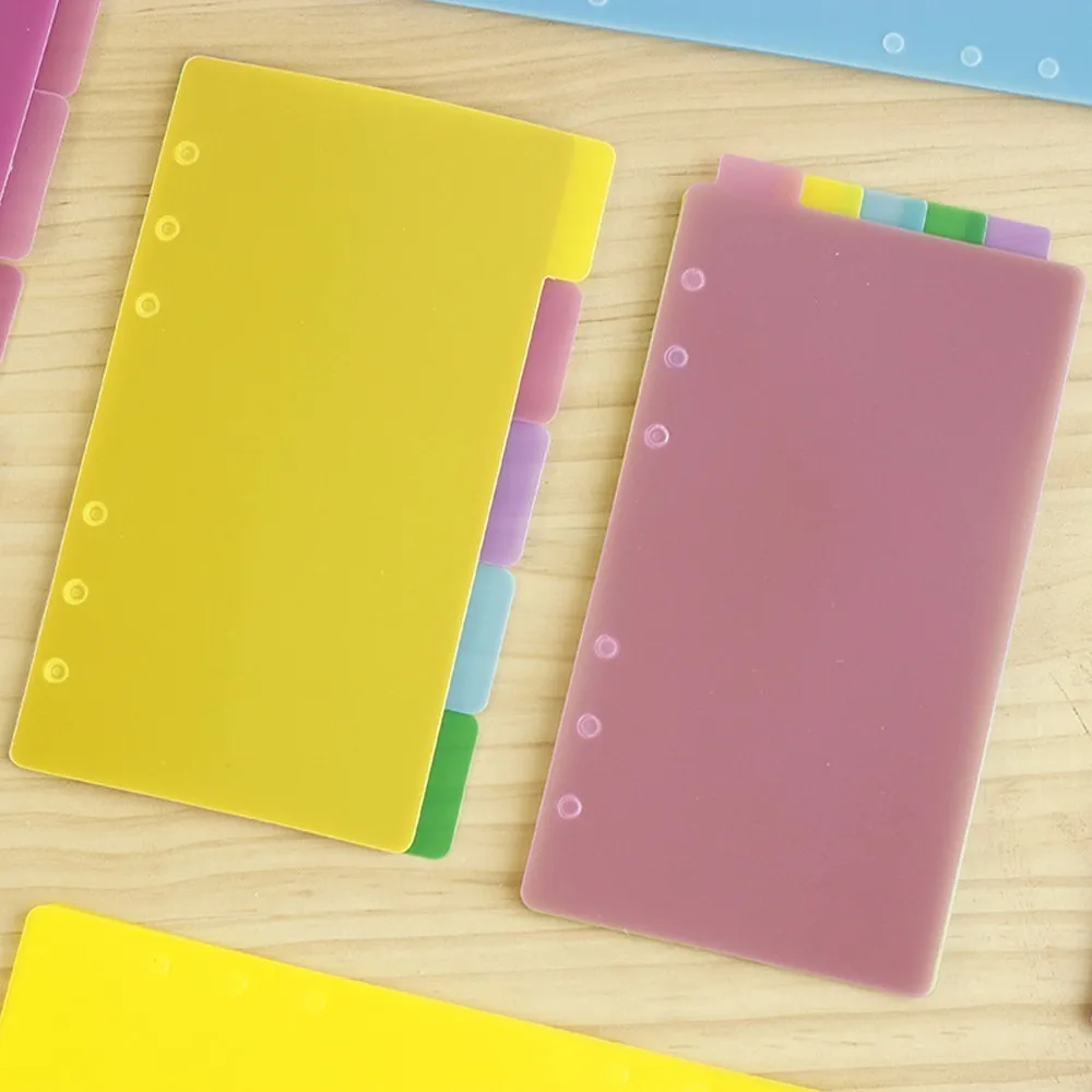 5 PCS/LOT Colorful Transparent PP Separator For Rings Notebook 6-hole Index Page A5 A6 Loose Leaf Diary Categories Clapboard
5 PCS/LOT Colorful Transparent PP Separator For Rings Notebook 6-hole Index Page A5 A6 Loose Leaf Diary Categories Clapboard