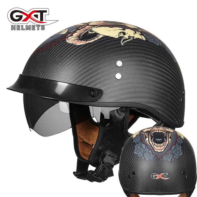 GXT Motorcycle Half Helmet Carbon Fiber Motorbike Retro Half Vintage Racing Helmets Motocicleta Capacete Casco Casque Moto
GXT Motorcycle Half Helmet Carbon Fiber Motorbike Retro Half Vintage Racing Helmets Motocicleta Capacete Casco Casque Moto