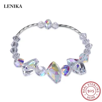 

Crystal From Swarovski Women's Bracelet LEKANI Charm Bracelet For Women Genuine S925 Silver pulseira feminina