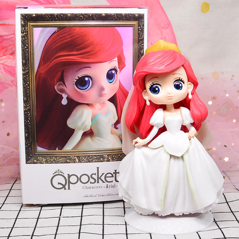 15cm Q posket Princess Doll Ariel Mermaid wedding Doll PVC QPosket Character Figure Model decoration toy For Girls Gift With Box
15cm Q posket Princess Doll Ariel Mermaid wedding Doll PVC QPosket Character Figure Model decoration toy For Girls Gift With Box