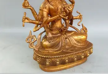 Tibet Copper Bronze Four Head Eight Arm Hands Ushnisha Vijaya Kwan-Yin Buddha
Tibet Copper Bronze Four Head Eight Arm Hands Ushnisha Vijaya Kwan-Yin Buddha