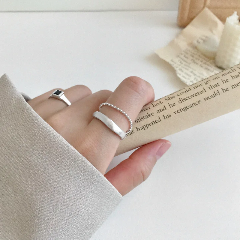 Silvology 925 Sterling Silver Double Layer Round Bead Chain Rings Matte Irregular Texture Fashionable Rings For Women Jewelry
Silvology 925 Sterling Silver Double Layer Round Bead Chain Rings Matte Irregular Texture Fashionable Rings For Women Jewelry