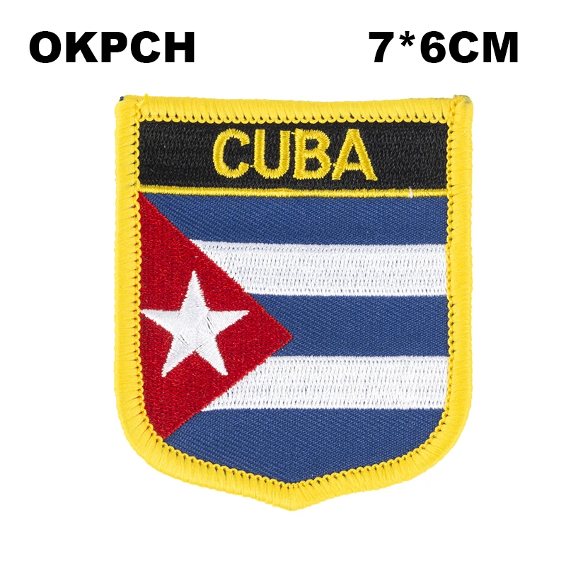 Cuba Shield Shape Iron-on Flag Patch Embroidered Saw on Badges Patches for Clothing PT0070-S
Cuba Shield Shape Iron-on Flag Patch Embroidered Saw on Badges Patches for Clothing PT0070-S