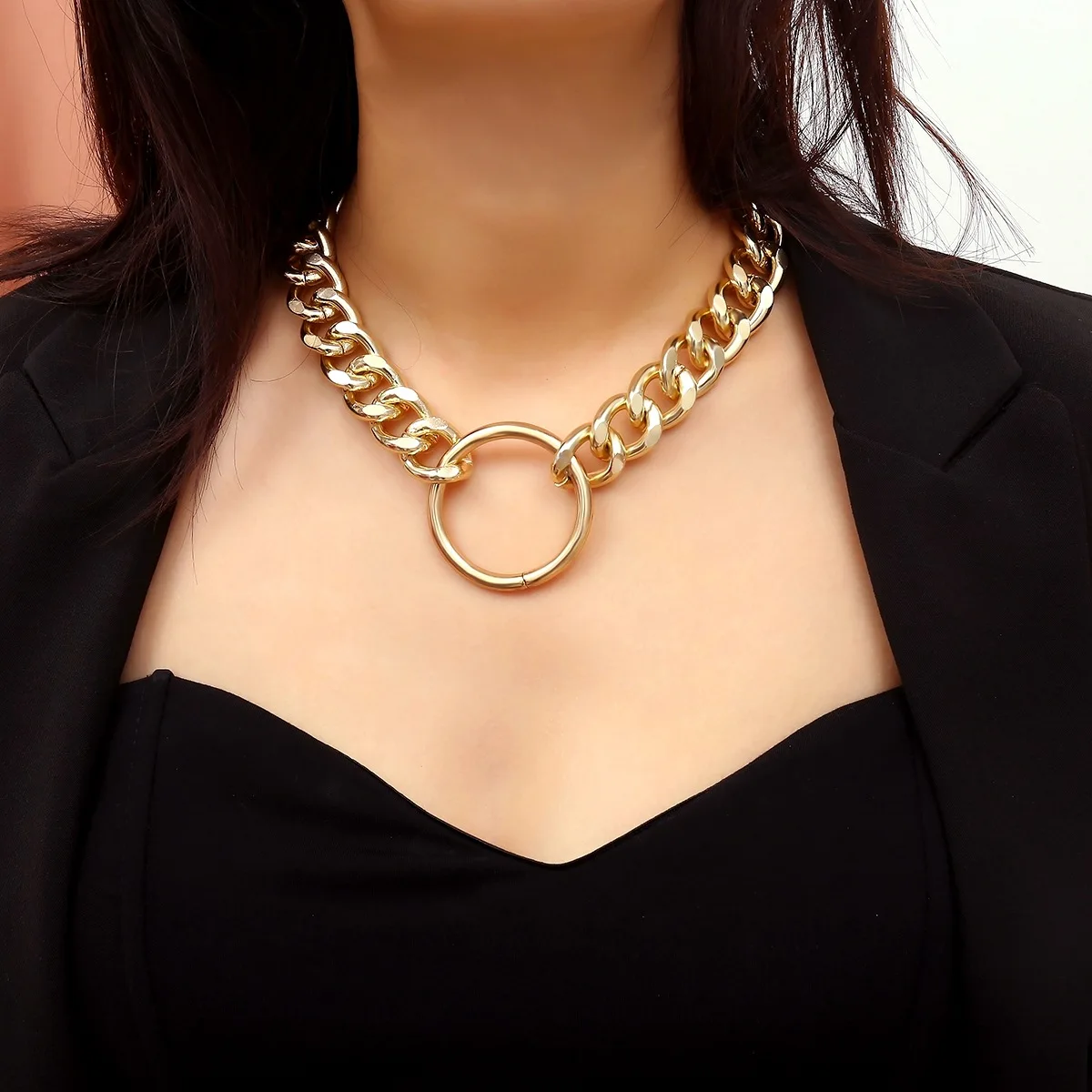 Big Size Cool Handmade gold Silver Chain Choker Necklace for Women Men Girls Punk Gothic Metal Chain Collar with O Round
Big Size Cool Handmade gold Silver Chain Choker Necklace for Women Men Girls Punk Gothic Metal Chain Collar with O Round