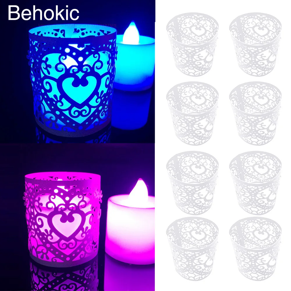 Behokic 50pcs Decorative Paper Wraps Candle Holders for Lanterns Flicking LED Tea Light Wedding Party Christmas Table Decoration
Behokic 50pcs Decorative Paper Wraps Candle Holders for Lanterns Flicking LED Tea Light Wedding Party Christmas Table Decoration