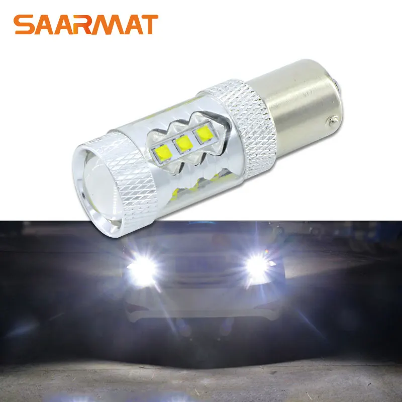 2018 1200 Lumens 1156 50W High Power Chip LED White Reverse Back Up Lights Bulbs