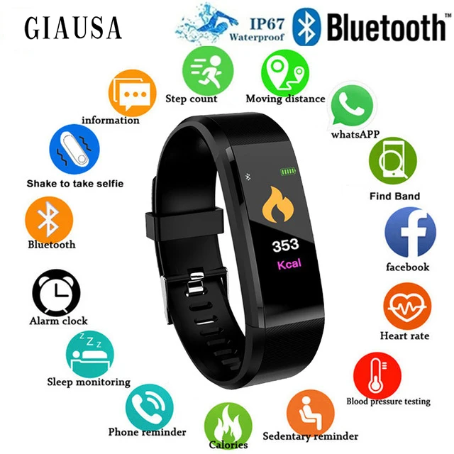 Smart Bracelet Sport Pedometer Heart Rate Blood Pressure Monitor Watch Fitness Tracker Smart Band for Android IOS PK M2M3 F1 Y5
Smart Bracelet Sport Pedometer Heart Rate Blood Pressure Monitor Watch Fitness Tracker Smart Band for Android IOS PK M2M3 F1 Y5