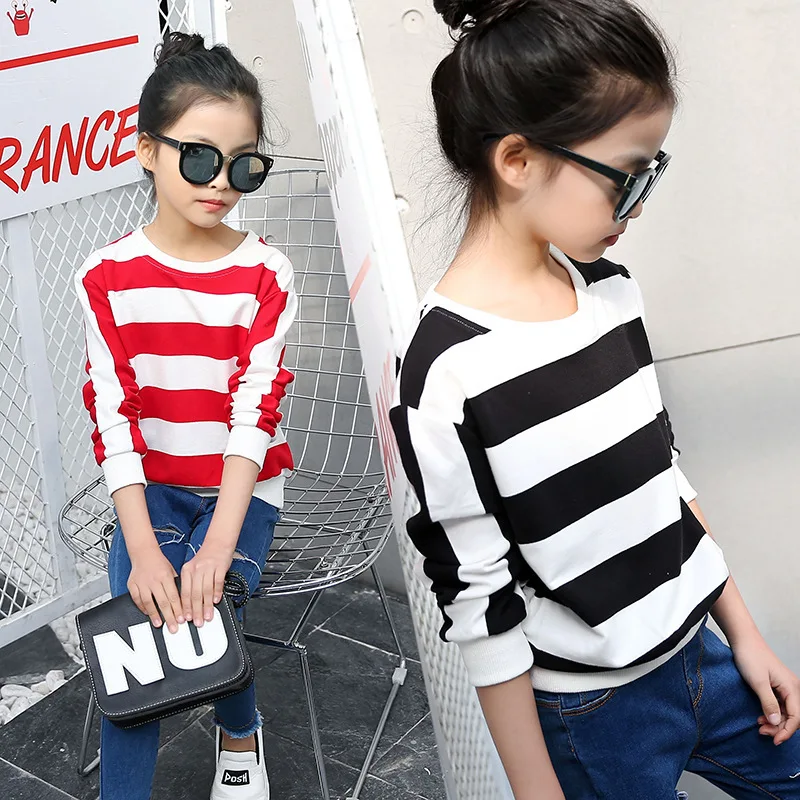 Spring Clothes New Pattern Girl Trend Fashion Stripe Girl Rendering Unlined Upper Garment T-shirts Kids Clothing
Spring Clothes New Pattern Girl Trend Fashion Stripe Girl Rendering Unlined Upper Garment T-shirts Kids Clothing