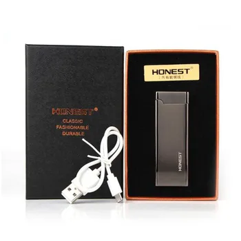 HONEST Ultra-thin Pulse ARC Lighter Metal USB Lighter Rechargeable Windproof Flameless Electric lighter with Retail Package
HONEST Ultra-thin Pulse ARC Lighter Metal USB Lighter Rechargeable Windproof Flameless Electric lighter with Retail Package