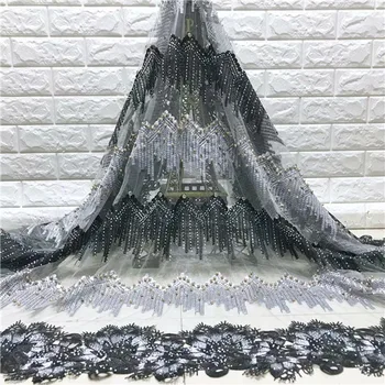 Latest black white Tulle Lace Fabric High Quality Europe And American Fashion Fabric With Beads Stone French lace Fabrics
Latest black white Tulle Lace Fabric High Quality Europe And American Fashion Fabric With Beads Stone French lace Fabrics