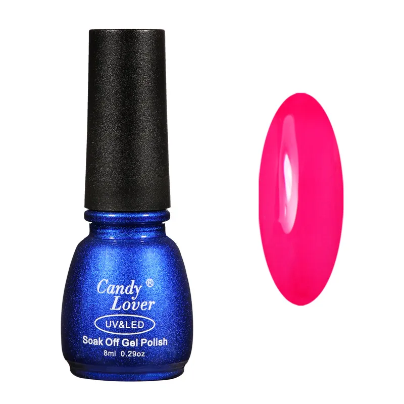 Candy Lover Pink Color Nail Gel Polish UV LED Varnish Long Lasting DIY Art Soak Off 8ml | Красота и здоровье