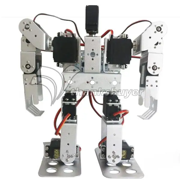11DOF Biped Robotics 2-Legged Stand Humanoid Robot Frame Kit with Servo Metal Horn & Servos
11DOF Biped Robotics 2-Legged Stand Humanoid Robot Frame Kit with Servo Metal Horn & Servos