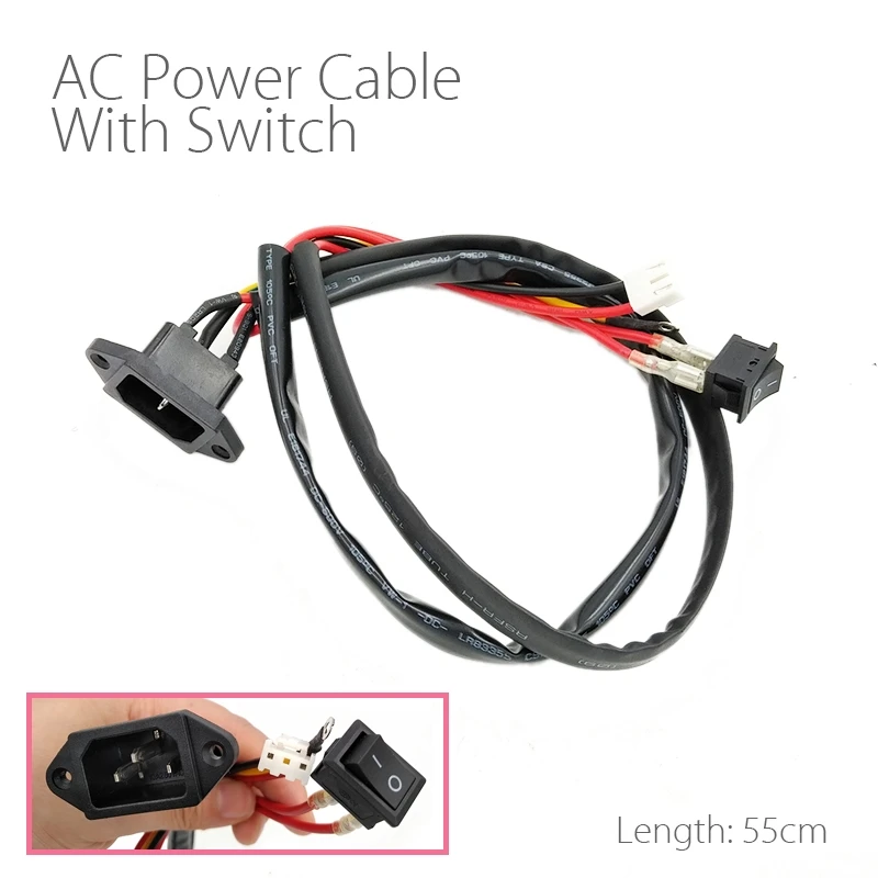 AC 110-250V Power Cable With Switch Button 2P Power Connector For 3 IN 1 LCD LED TV Controller Board Power Board 55cm
AC 110-250V Power Cable With Switch Button 2P Power Connector For 3 IN 1 LCD LED TV Controller Board Power Board 55cm