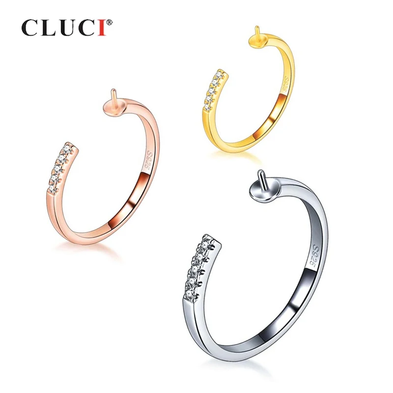 CLUCI 925 Sterling Silver Simple Design Zircon Ring for Women Silver 925 Pearl Ring Mounting Adjustable Ring Jewelry SR2236SB
CLUCI 925 Sterling Silver Simple Design Zircon Ring for Women Silver 925 Pearl Ring Mounting Adjustable Ring Jewelry SR2236SB