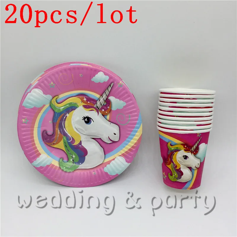 Unicorn 20PCS/lot birthday disposable party set kids Moana cartoon happy birthday decorations baby plate cup party supplies
Unicorn 20PCS/lot birthday disposable party set kids Moana cartoon happy birthday decorations baby plate cup party supplies