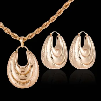 African Wedding Accessories Gifts Nigerian Gold Color Necklaces Jewelry Sets Bride Earrings Pendant Rose Color for CE125
African Wedding Accessories Gifts Nigerian Gold Color Necklaces Jewelry Sets Bride Earrings Pendant Rose Color for CE125