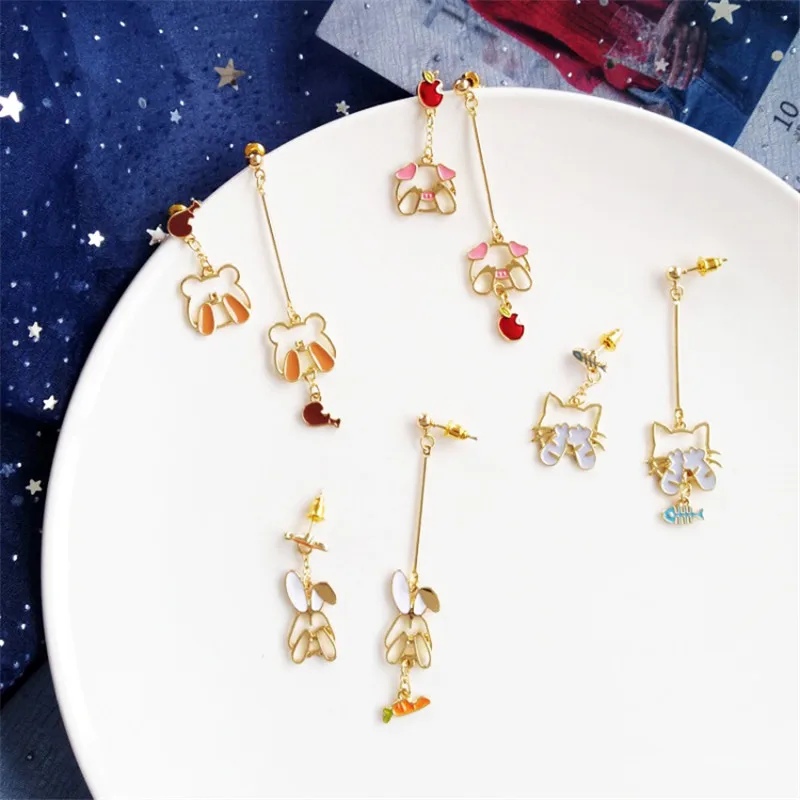 Asymmetric rabbit cat pig bear metal dangle earring ear clip cute fashion girl student earrings sweet Trendy jewelry accessories
Asymmetric rabbit cat pig bear metal dangle earring ear clip cute fashion girl student earrings sweet Trendy jewelry accessories
