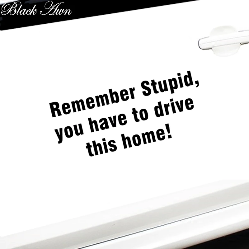 Remember Stupid,You Have To Drive This Home Funny Car Window Decal Sticker JDM D189
Remember Stupid,You Have To Drive This Home Funny Car Window Decal Sticker JDM D189