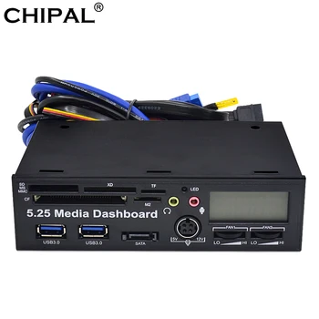 CHIPAL 5.25" Media Dashboard Multifunctional USB 3.0 Front Panel MMC MS XD CF TF SD Card Reader 3.5mm Earphone MIC Interface
CHIPAL 5.25" Media Dashboard Multifunctional USB 3.0 Front Panel MMC MS XD CF TF SD Card Reader 3.5mm Earphone MIC Interface