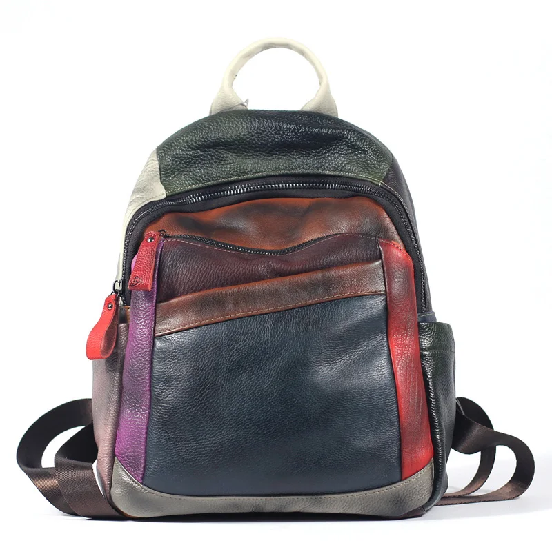 Genuine Leather Backpack In Women's Casual Daypacks Vintage Bagpack Travel Back Pack Luxury Handmade Bag Mochila Feminina 2019
Genuine Leather Backpack In Women's Casual Daypacks Vintage Bagpack Travel Back Pack Luxury Handmade Bag Mochila Feminina 2019