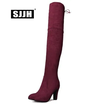 SJJH Women Flock Over-the-Knee Boots with Round Toe Chunky Zip Bowtie Long Chelsea Boots Fashion Formal Shoes Large Size Q469
SJJH Women Flock Over-the-Knee Boots with Round Toe Chunky Zip Bowtie Long Chelsea Boots Fashion Formal Shoes Large Size Q469