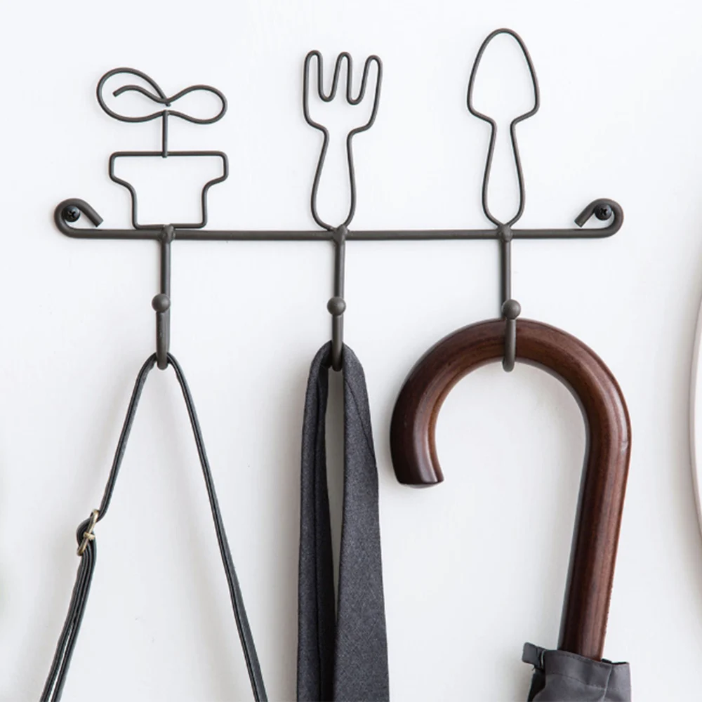 3 Hooks Creative Iron Hooks Pastoral Style Home Door Coat Key Hanger Kitchen Cabinet Under Shelf Storage Rack Organiser Hook
3 Hooks Creative Iron Hooks Pastoral Style Home Door Coat Key Hanger Kitchen Cabinet Under Shelf Storage Rack Organiser Hook