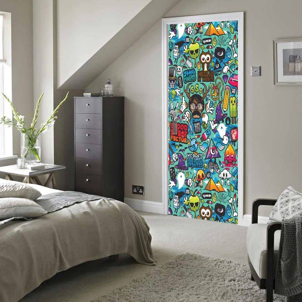 Free shipping Graffiti Door Wall Stickers DIY Mural Bedroom Home Decor Poster PVC Waterproof Door Sticker 77x200cm
Free shipping Graffiti Door Wall Stickers DIY Mural Bedroom Home Decor Poster PVC Waterproof Door Sticker 77x200cm