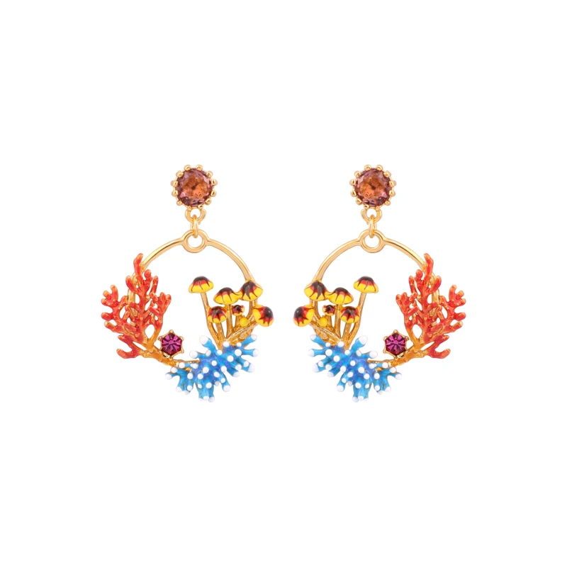 Juicy Grape French Style Hand Painted Enamel Jewelry Girl Gift Underwater World Coral Stud Earrings Women Clip On Earrings ed370
Juicy Grape French Style Hand Painted Enamel Jewelry Girl Gift Underwater World Coral Stud Earrings Women Clip On Earrings ed370