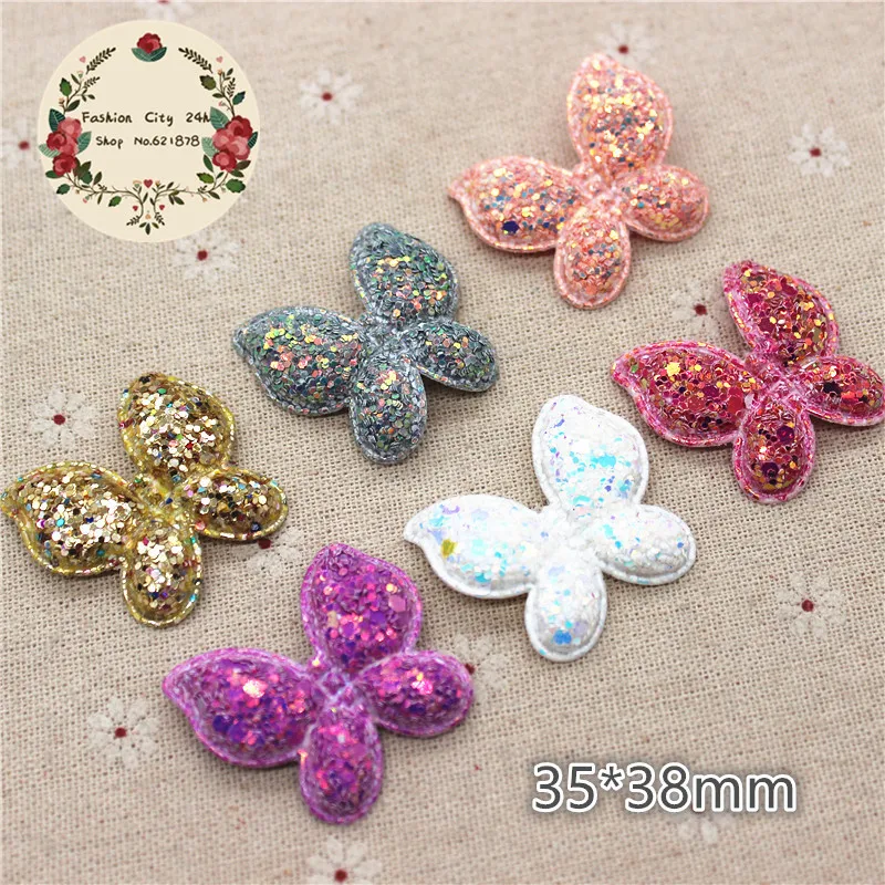 New Cute Padded Glitter Paillette Butterfly Patches Appliques For Clothes Sewing Supplies DIY Craft Decoration,35*38mm
New Cute Padded Glitter Paillette Butterfly Patches Appliques For Clothes Sewing Supplies DIY Craft Decoration,35*38mm