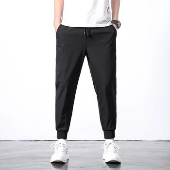 Men Casual Solid Polyester Lightweight Straight Ankle Length Pants Men Elastic Waist Pockets Comfortable Jogging Trousers Male
Men Casual Solid Polyester Lightweight Straight Ankle Length Pants Men Elastic Waist Pockets Comfortable Jogging Trousers Male
