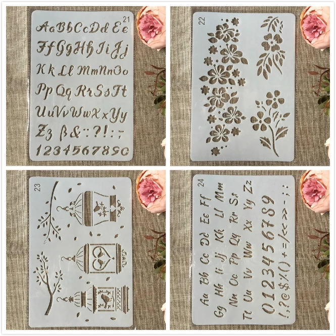 4Pcs A4 26cm Alphabet Bird Cage DIY Craft Layering Stencils Painting Scrapbooking Stamping Embossing Album Paper Template
4Pcs A4 26cm Alphabet Bird Cage DIY Craft Layering Stencils Painting Scrapbooking Stamping Embossing Album Paper Template