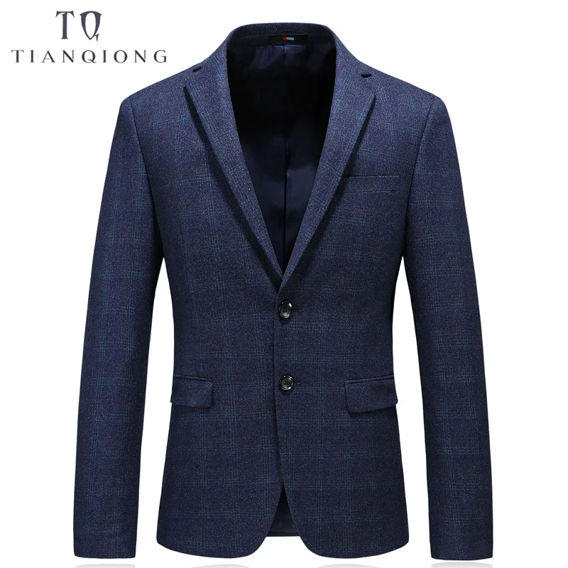 TIAN QIONG Men Wedding Suits Slim Fit 2018 Men Blazer Designs High Quality Blue Plaid Blzaer Two Buttons Suit Jackets Coats
TIAN QIONG Men Wedding Suits Slim Fit 2018 Men Blazer Designs High Quality Blue Plaid Blzaer Two Buttons Suit Jackets Coats