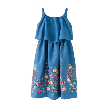 Kids Baby Girls Clothes Summers Denim Embroidery Sleeveless Sling Dress Overalls Outfits 3-16Yrs Teens Girls Dress CA895
Kids Baby Girls Clothes Summers Denim Embroidery Sleeveless Sling Dress Overalls Outfits 3-16Yrs Teens Girls Dress CA895