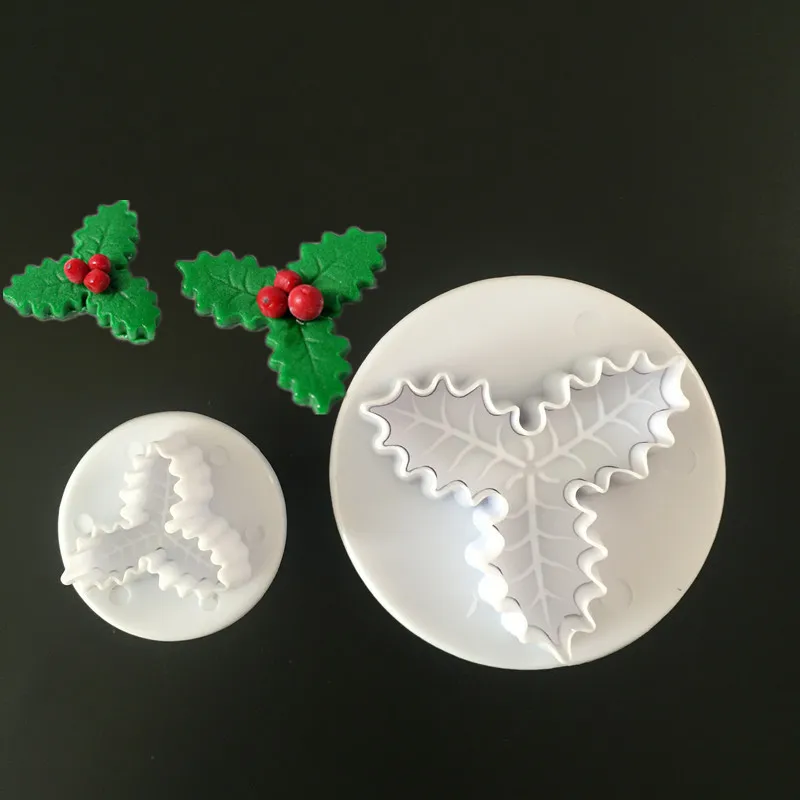2pc/set Christmas Cookie Cutter Holly Leaf Cake Cookie Sugarcraft Fondant Decorating Plunger Cutters Mould Bakeware Tools
2pc/set Christmas Cookie Cutter Holly Leaf Cake Cookie Sugarcraft Fondant Decorating Plunger Cutters Mould Bakeware Tools
