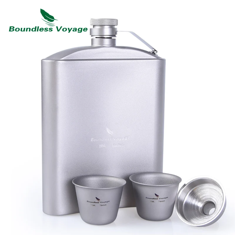Boundless Voyage Outdoor Tableware Titanium Hip Flask Cup Set with Funnel Camping Picnic Pocket Whiskey Wine Mug 7oz/200ml
Boundless Voyage Outdoor Tableware Titanium Hip Flask Cup Set with Funnel Camping Picnic Pocket Whiskey Wine Mug 7oz/200ml