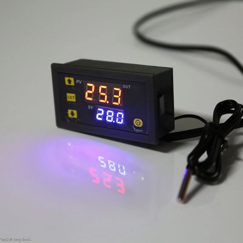 W3230 DC 12V 110V 220V AC 20A LED Digital Temperature Controller Thermostat Thermometer Temperature Regulator Control
W3230 DC 12V 110V 220V AC 20A LED Digital Temperature Controller Thermostat Thermometer Temperature Regulator Control