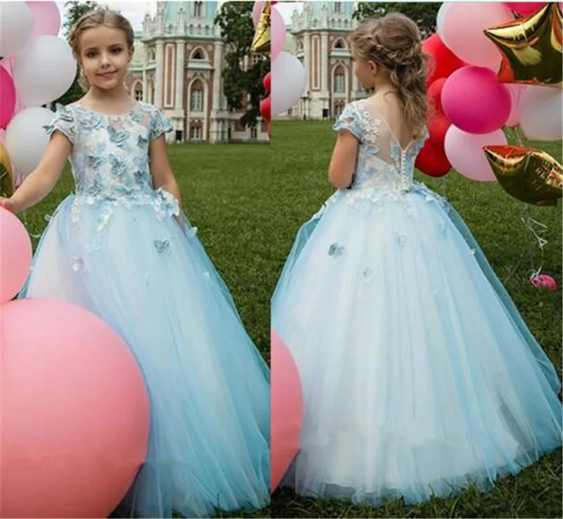 Elegant Flower Girl Dress For Wedding with 3D Butterflies Puffy Ball Gowns For Special Occasion Custom Made Kids Pageant Gowns
Elegant Flower Girl Dress For Wedding with 3D Butterflies Puffy Ball Gowns For Special Occasion Custom Made Kids Pageant Gowns