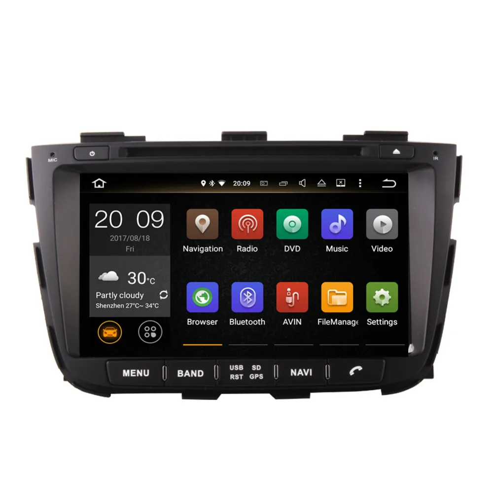 2 Din 4 Гб ОЗУ Android 8 0 Восьмиядерный ''LCD Автомобильный GPS навигатор для Kia Sorento 2013 2014