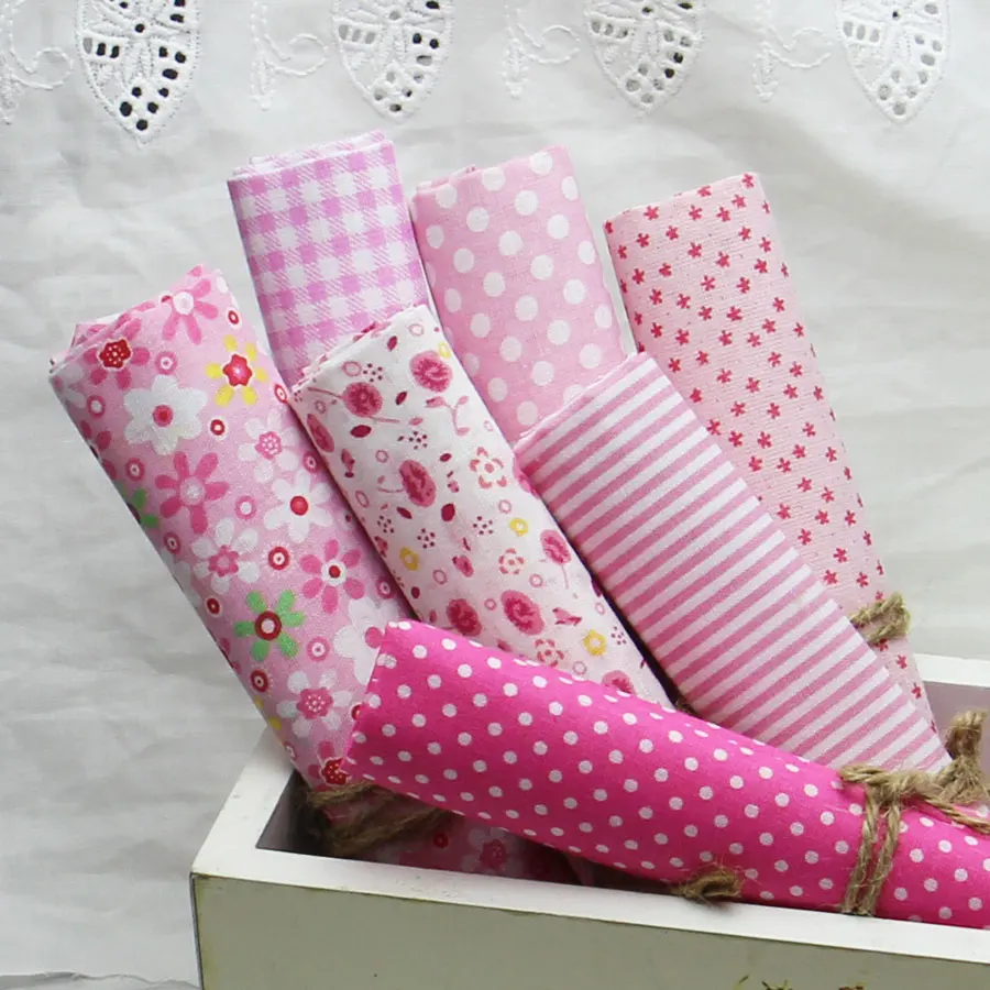 7Pcs Cheap Fabric Pink Printed Plain 100% Cotton Fabric Set Textile Fabric for Sewing,Patchwork,Tissu Quilt Baby Doll Cloth
7Pcs Cheap Fabric Pink Printed Plain 100% Cotton Fabric Set Textile Fabric for Sewing,Patchwork,Tissu Quilt Baby Doll Cloth