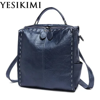 Oil Wax Genuine Leather Backpacks Women Casual Backpack Stitching Bookbags Zipper Closure Cowhide Leather Backpack Vintage
Oil Wax Genuine Leather Backpacks Women Casual Backpack Stitching Bookbags Zipper Closure Cowhide Leather Backpack Vintage