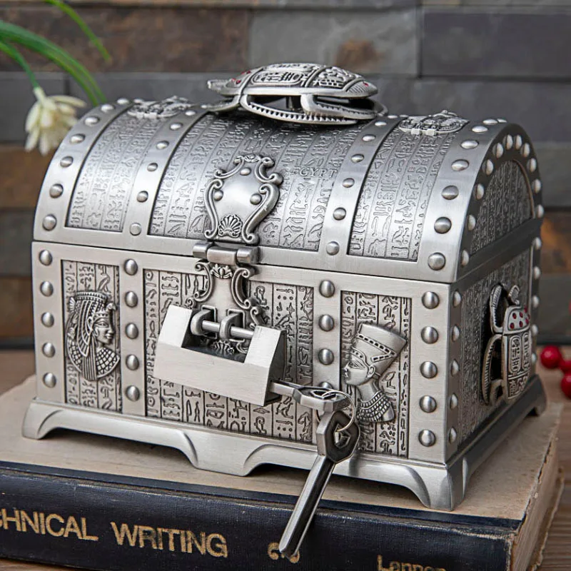 Metal Creative European Multi-layer Egyptian Enamel Jewelry Storage Box High-grade Exquisite Large with Lock Wedding Jewelry Box
Metal Creative European Multi-layer Egyptian Enamel Jewelry Storage Box High-grade Exquisite Large with Lock Wedding Jewelry Box