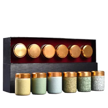 Mini ceramic tea caddies canister sealed storage box for loose tie guan yin/da hong pao/jin jun mei/green tea
Mini ceramic tea caddies canister sealed storage box for loose tie guan yin/da hong pao/jin jun mei/green tea