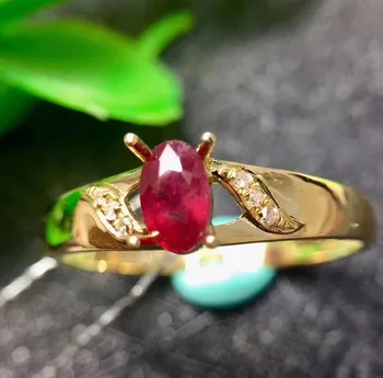 18K Gold Wedding Ring Natural ruby ring Free shipping Natural and real ruby Ring 3*5mm
18K Gold Wedding Ring Natural ruby ring Free shipping Natural and real ruby Ring 3*5mm