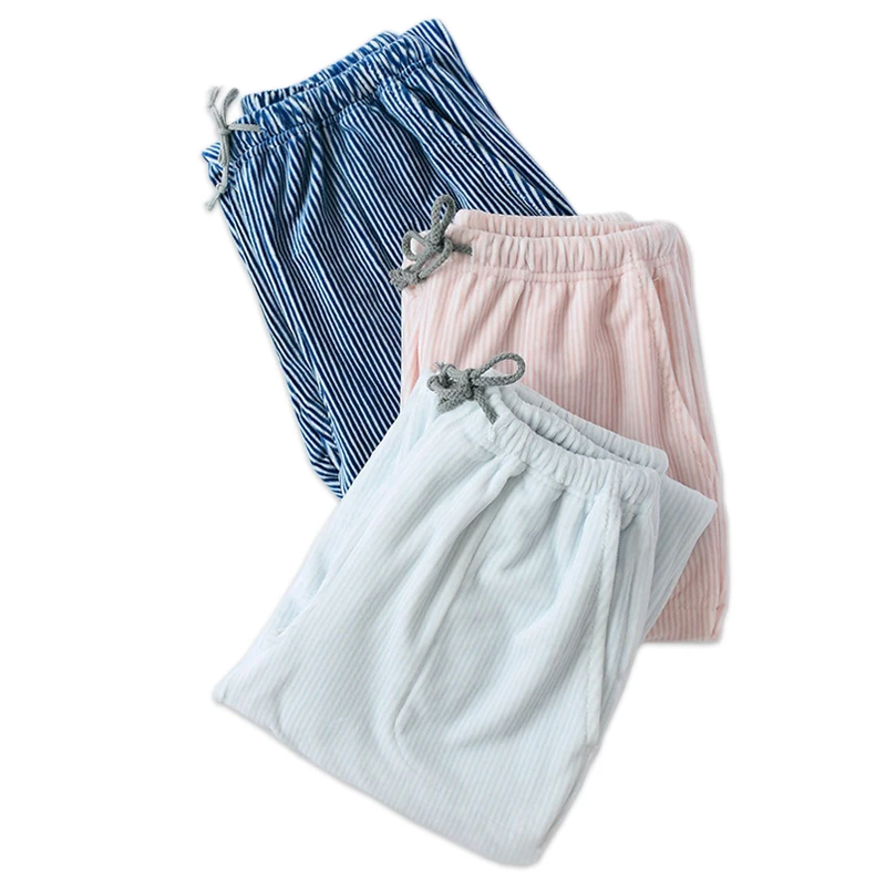 Fashion stripe flannel women pajama bottoms long pants Coral velvet winter warm sleep pants women sleep trouser
Fashion stripe flannel women pajama bottoms long pants Coral velvet winter warm sleep pants women sleep trouser