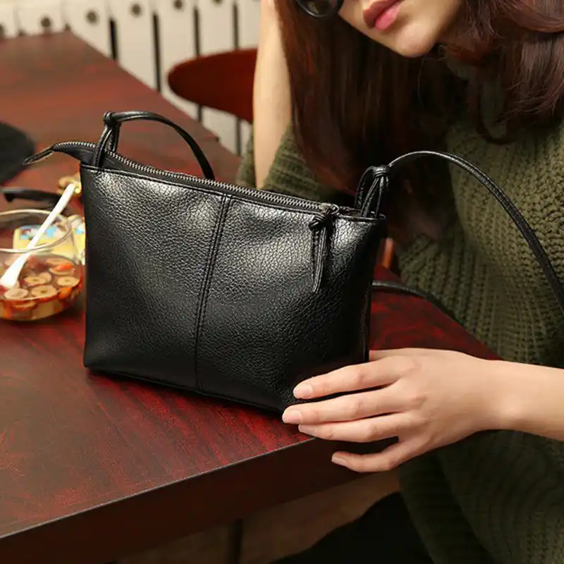 simple black clutch bag