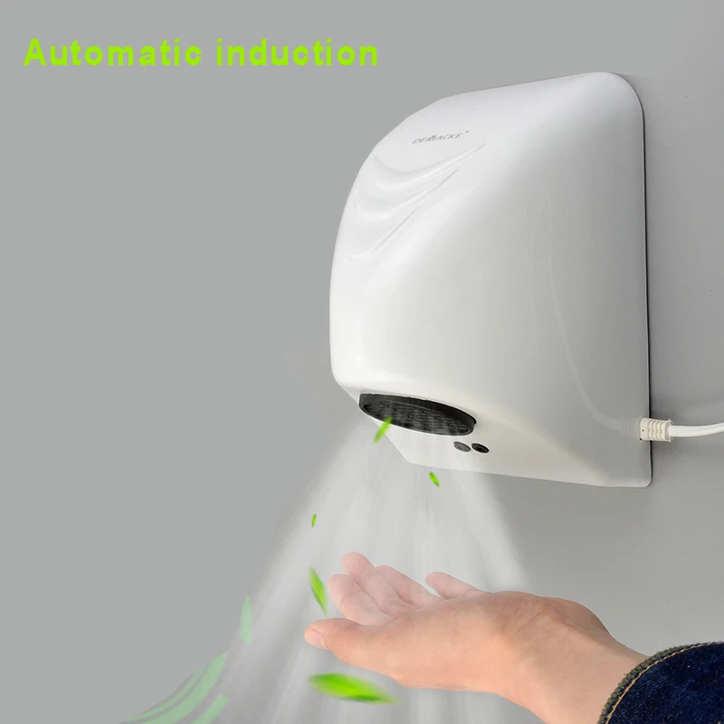 Hotel automatic hand dryer sensor Household hand-drying device Bathroom Hot air electric heater wind 1000W | Бытовая техника