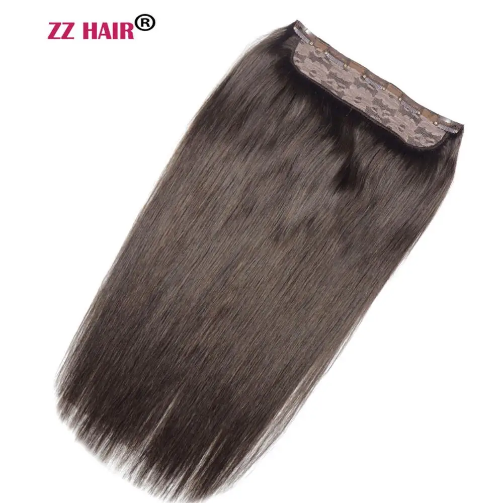 ZZHAIR 100g 200g 16 " 28" фабричного производства Волосы Remy Одна деталь Набор 5 клип в 100%